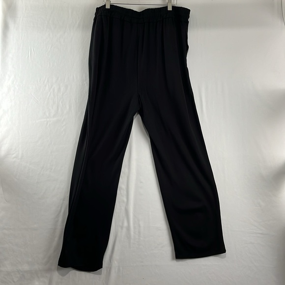 Badgley Mischka Black Rayon Drawstring Lounge Pants - Picture 6 of 9